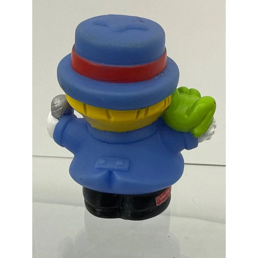 Fisher Price Little People Eddie Circus Ringmaster Figure Microphone Frog Vintag